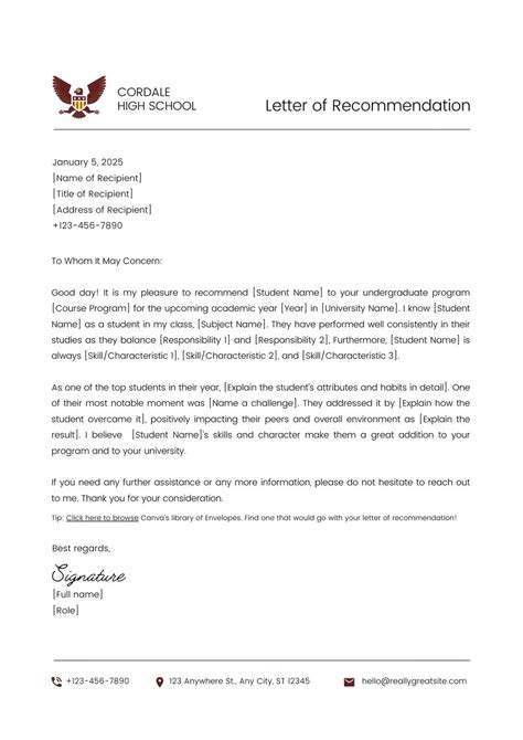 nalcap letter of recommendation.